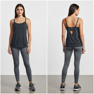 Under Armour Small Black Criss Cross Back Tank Top